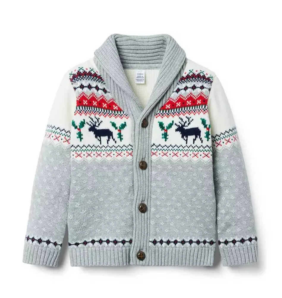 The Reindeer Fair Isle Cardigan