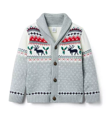 The Reindeer Fair Isle Cardigan