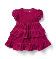 Baby Tiered Velvet Dress