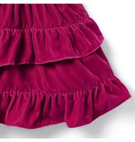 Baby Tiered Velvet Dress