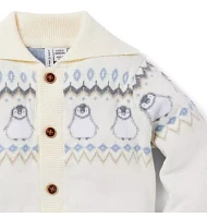 Baby Fair Isle Penguin Cardigan