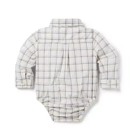 Baby Tartan Poplin Bodysuit