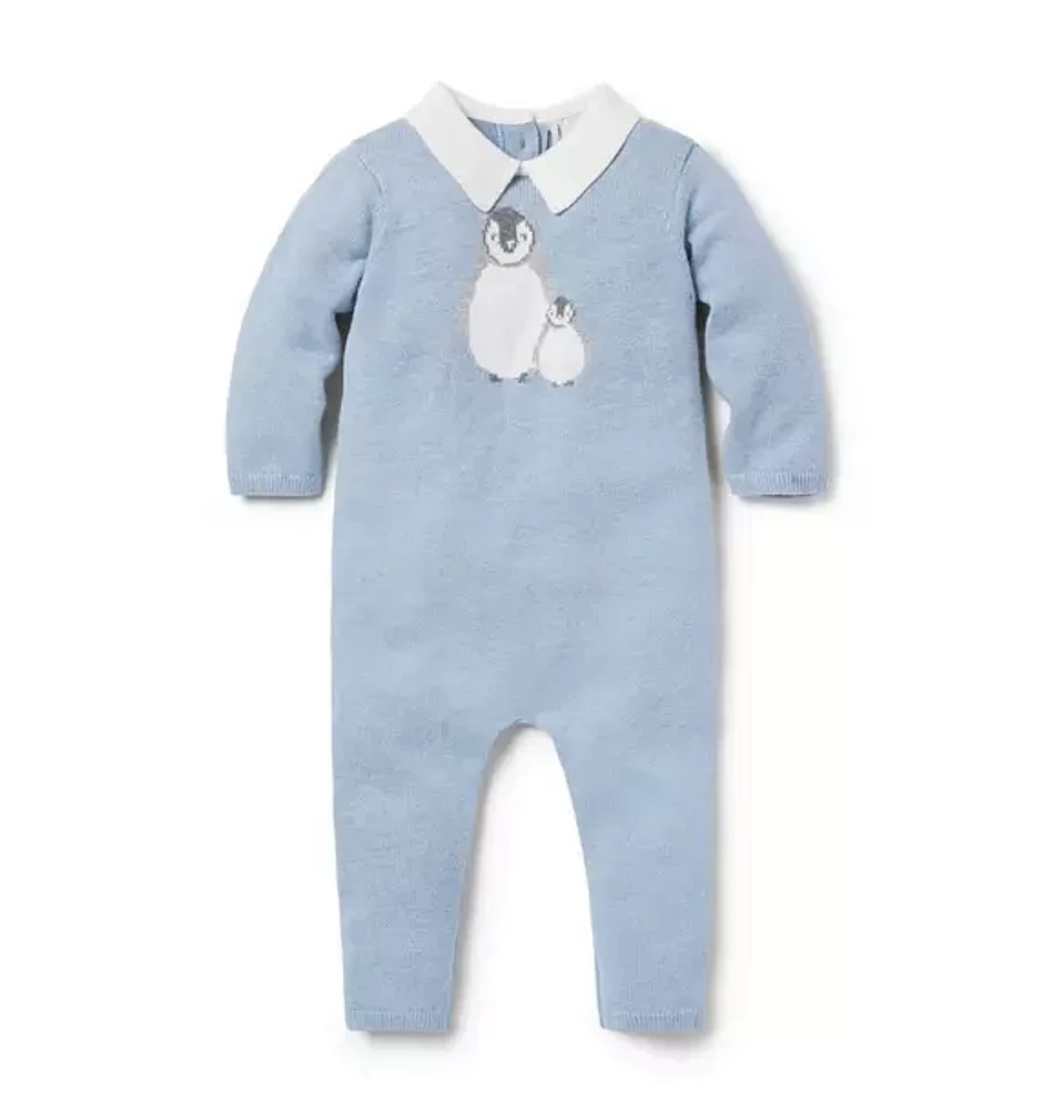 Baby Penguin Collared One Piece