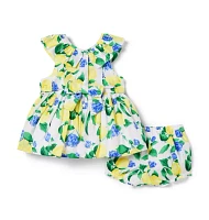 Baby Lemon Ruffle Matching Set