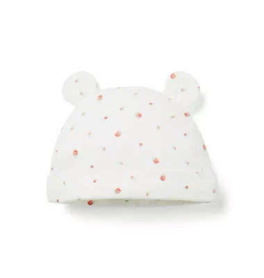 Baby Rosebud Bear Ear Beanie