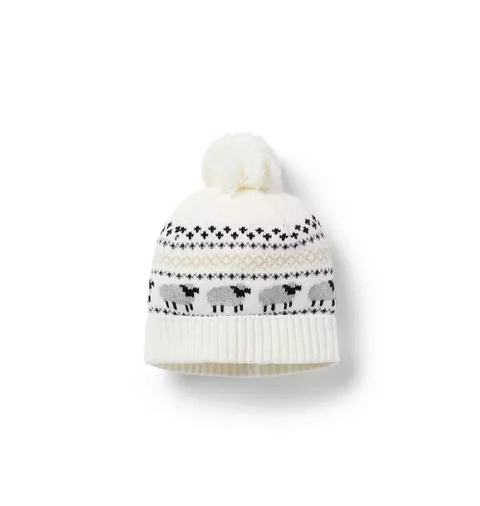 Baby Sheep Fair Isle Beanie