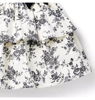 Floral Toile Tiered Dress