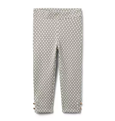 Geo Button Cuff Jacquard Pant