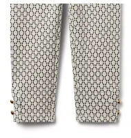 Geo Button Cuff Jacquard Pant