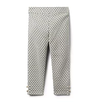 Geo Button Cuff Jacquard Pant