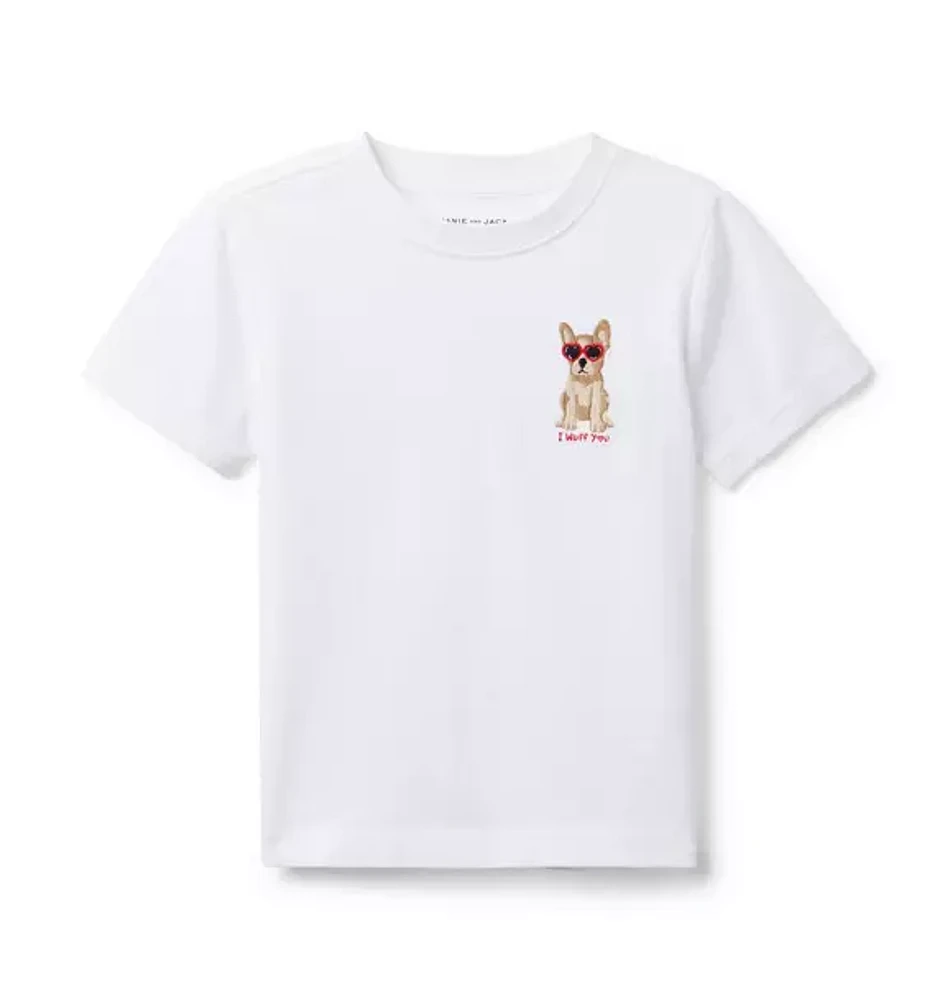 Embroidered French Bulldog Tee