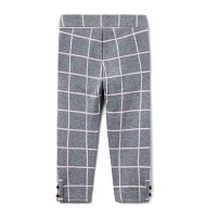 Windowpane Button Cuff Jacquard Pant