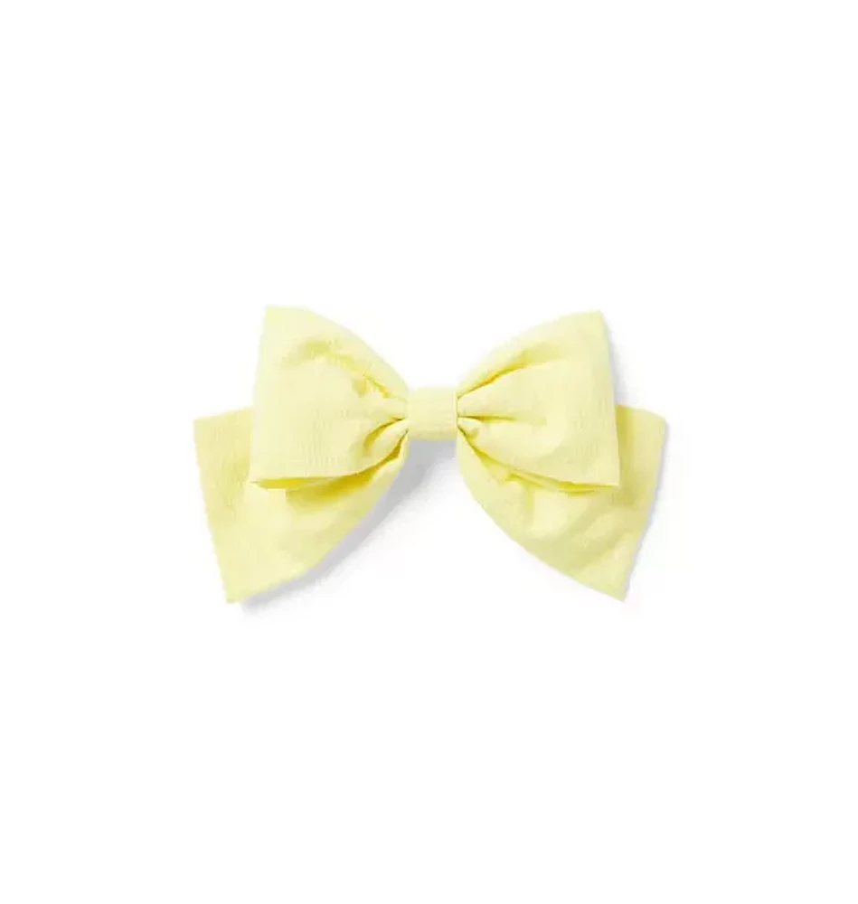 Seersucker Bow Barrette