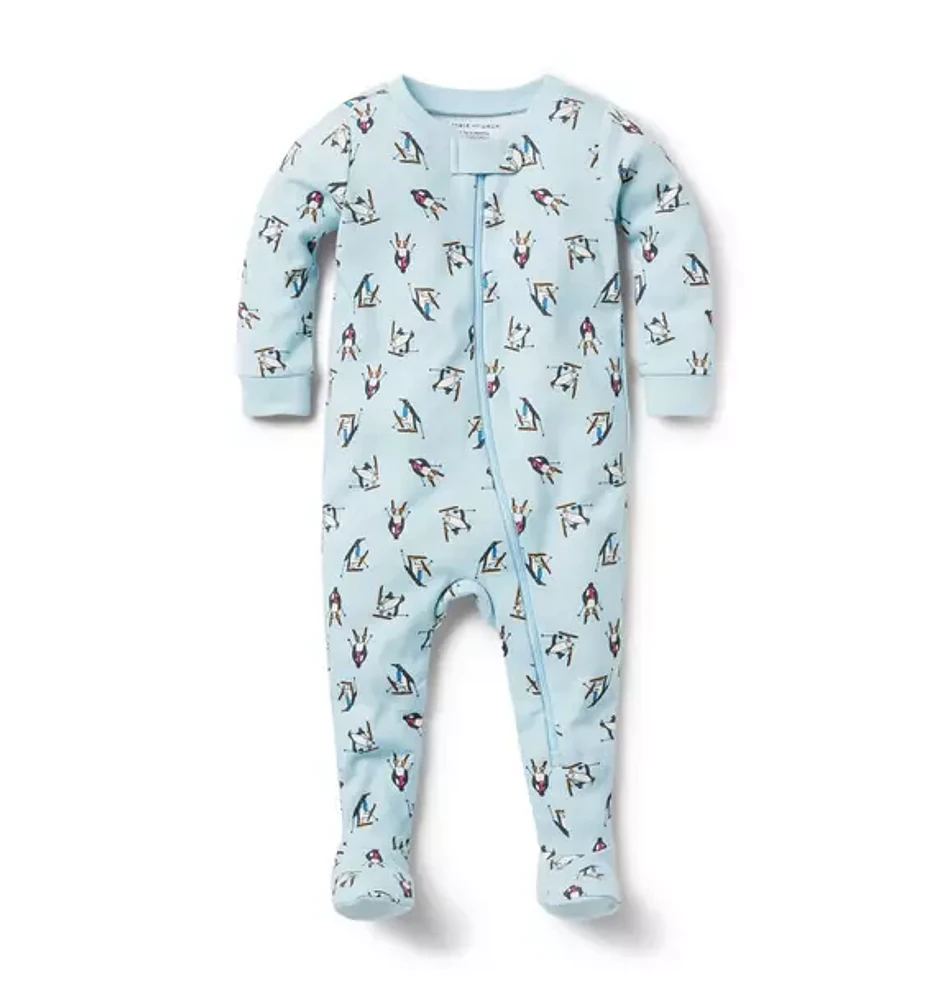 Baby Good Night Footed Pajamas Ski Penguin