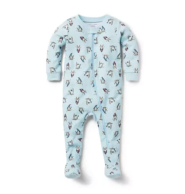 Baby Good Night Footed Pajamas Ski Penguin