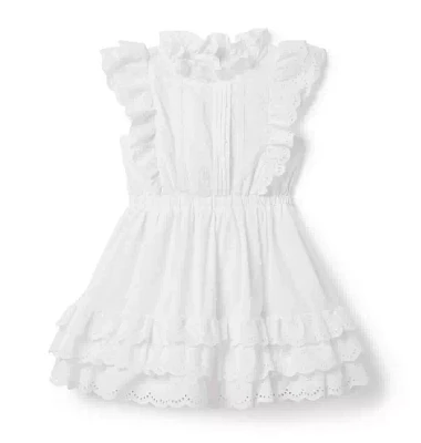 Eyelet Ruffle Party Dress