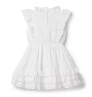 Eyelet Ruffle Party Dress