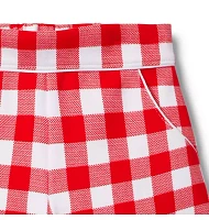 Gingham Ponte Short