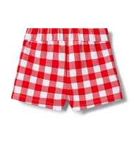 Gingham Ponte Short