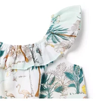 Tropical Island Ruffle Top