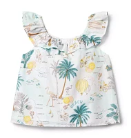 Tropical Island Ruffle Top