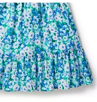 Floral Puff Sleeve Chiffon Dress