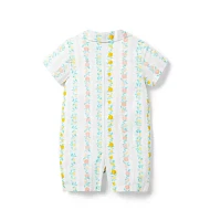 Baby Citrus Stripe Linen Romper