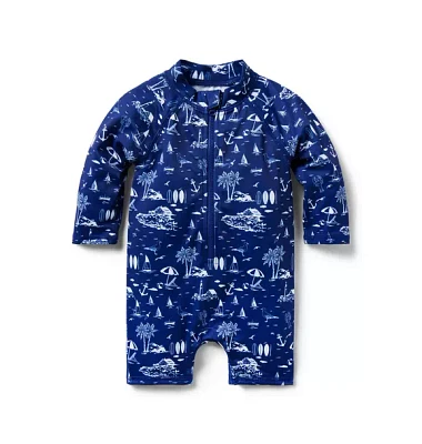 Baby Recycled Beach Toile Rash Guard Swimsuit