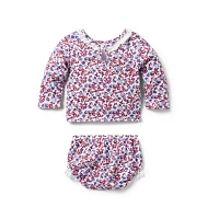 Baby Recycled Floral Rash Guard Swimsuit