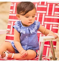 Baby Eyelet Collared Matching Set