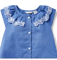 Baby Eyelet Collared Matching Set