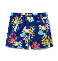 Recycled Coral Fish Swim Trunk