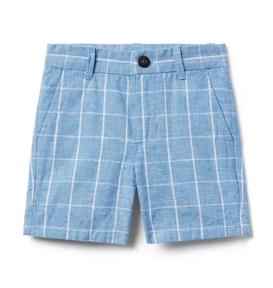 The Tattersall Linen-Cotton Short