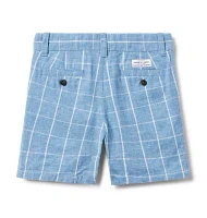 The Tattersall Linen-Cotton Short