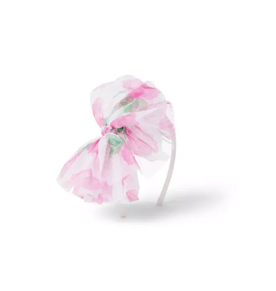 Rose Tulle Bow Headband