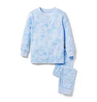 Good Night Pajamas Bunny Toile