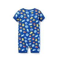 Baby Good Night Short Zip Pajama Monster Friends