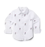 PEANUTS™ Snoopy Santa Poplin Shirt