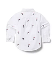 PEANUTS™ Snoopy Santa Poplin Shirt