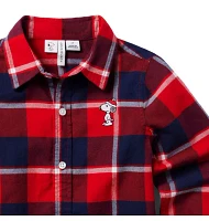 PEANUTS™ Snoopy Santa Plaid Shirt