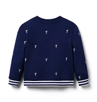 PEANUTS™  Snoopy Santa Striped Cuff Sweatshirt