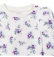 Floral Puff Sleeve Sweatshirt