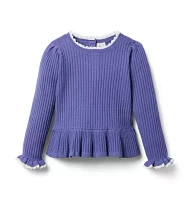 Ribbed Peplum Sweater