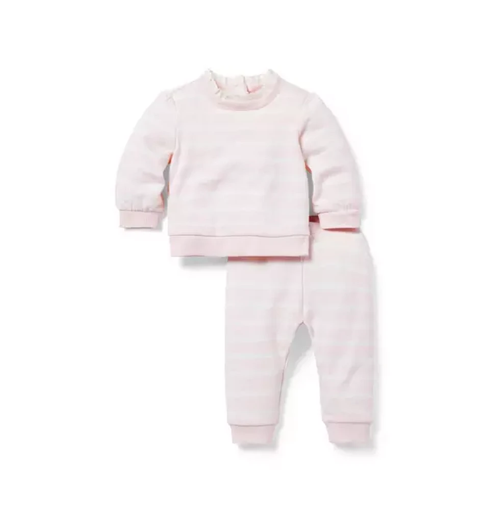 Baby Striped French Terry Matching Set