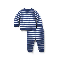 Baby Striped French Terry Matching Set