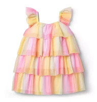 Rainbow Tiered Tulle Dress