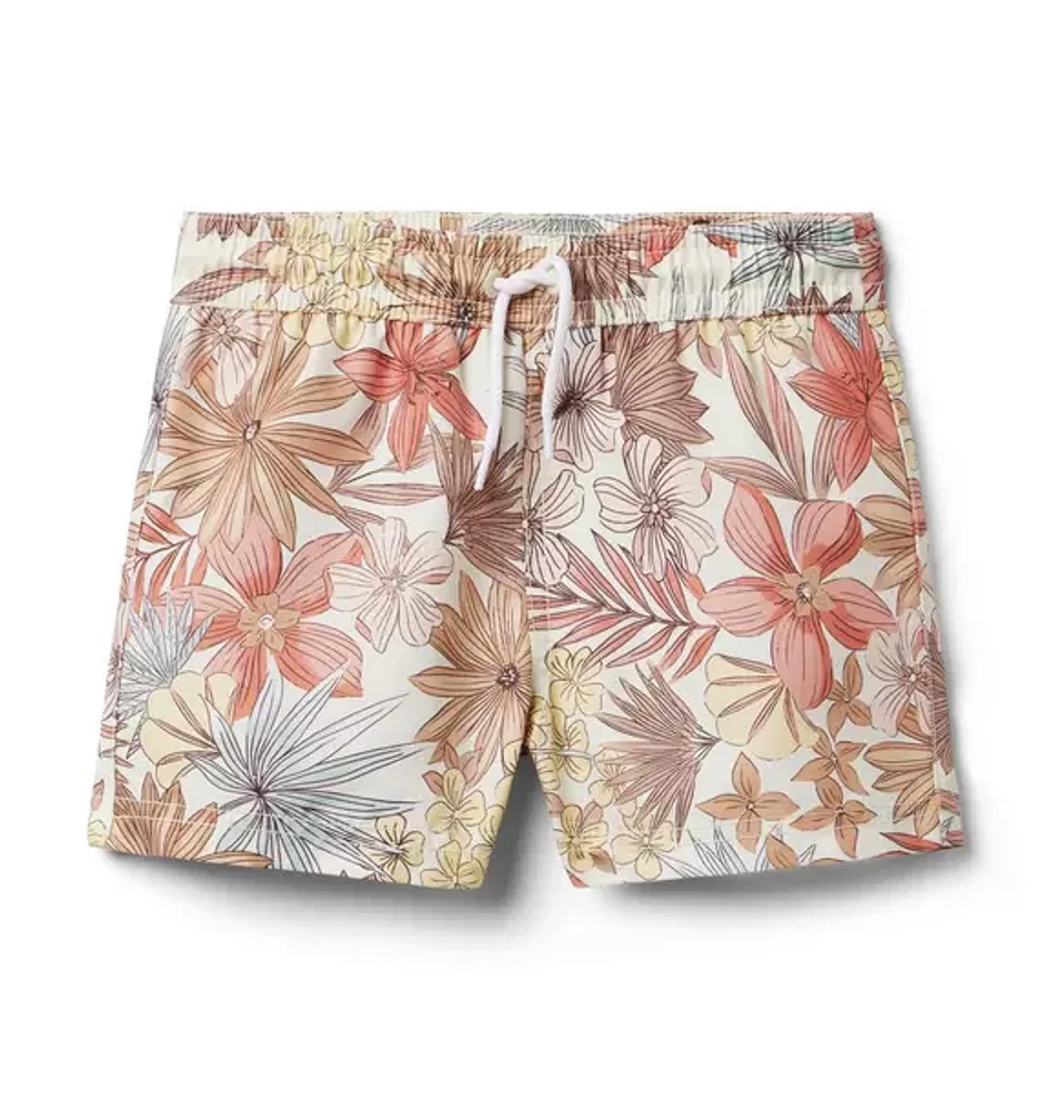 Recycled Floral Swim Trunk