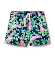 Recycled Tropical Bird Swim Trunk