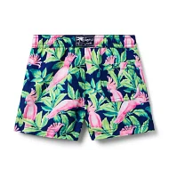 Recycled Tropical Bird Swim Trunk