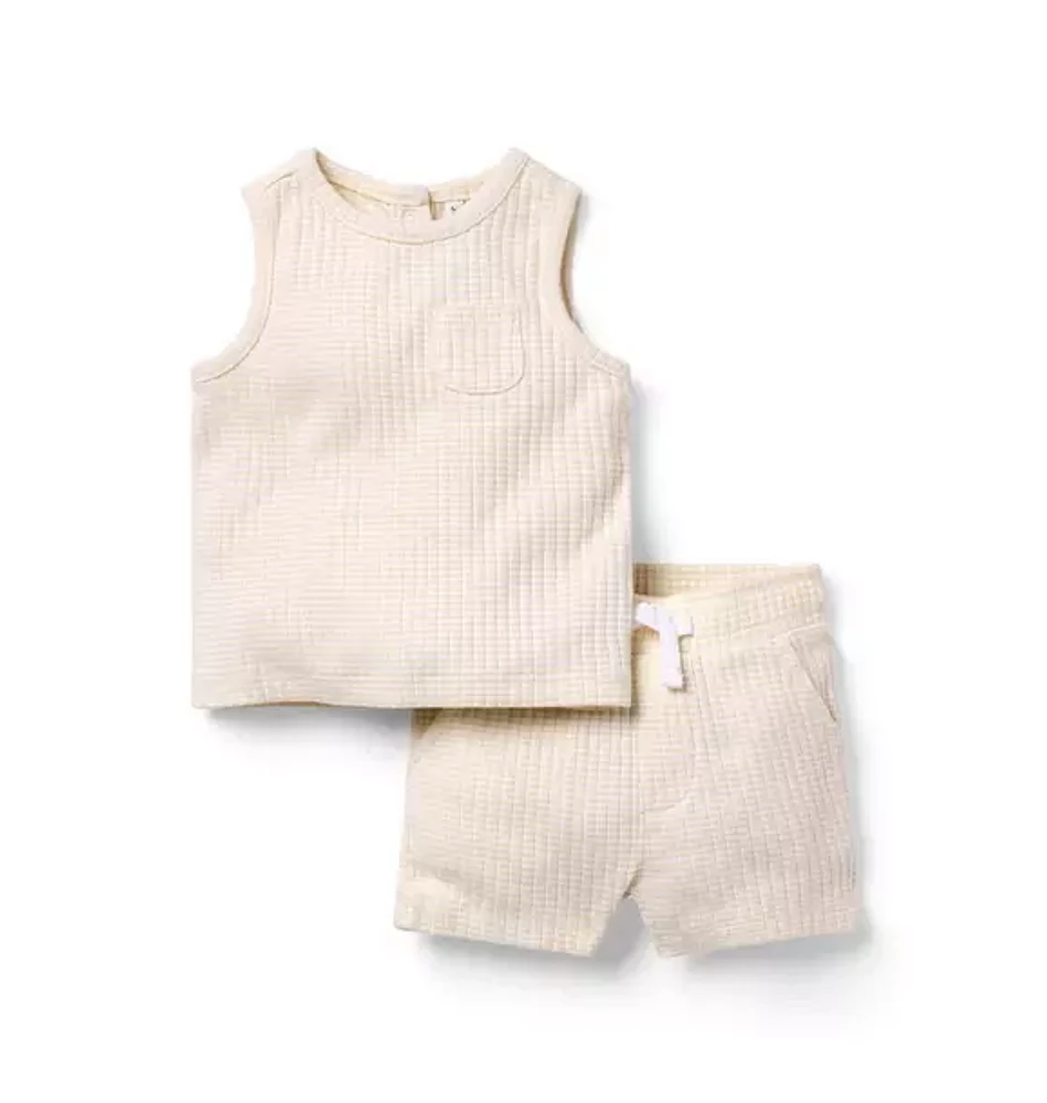 Baby Striped Ribbed Matching Set